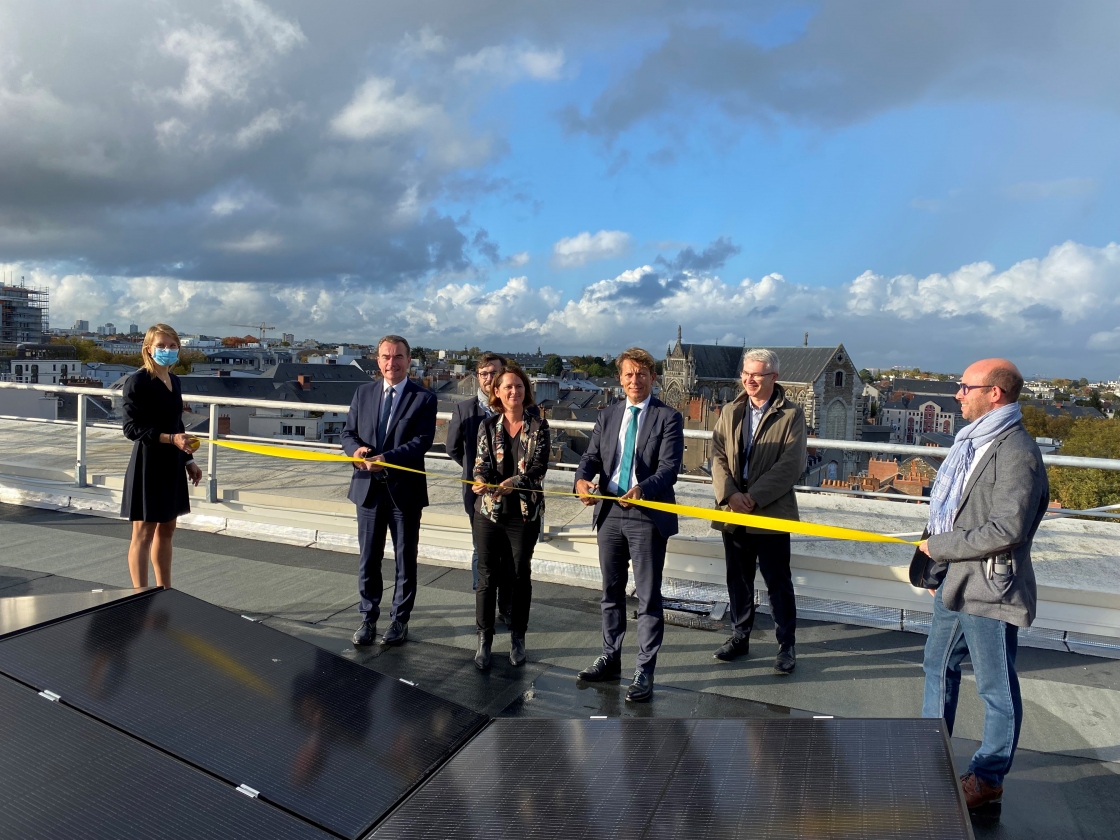 Inauguration centrale photovoltaïque - toiture Hôtel des Postes de Nantes