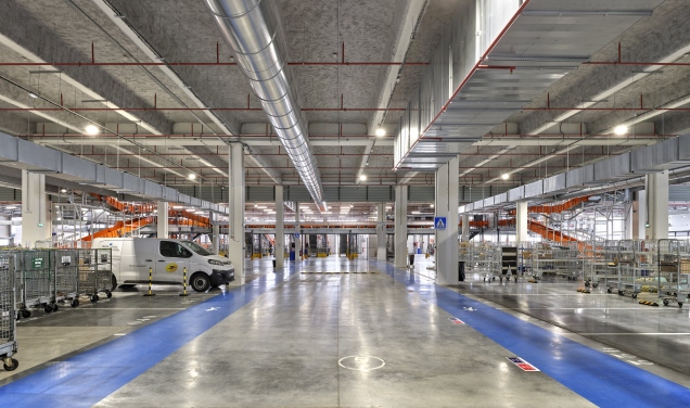 Plateforme de Nanterre - Photo de l'intérieur de l'espace de logistique urbaine