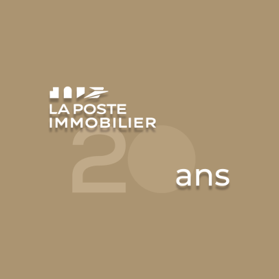 Logo des 20 ans de La Poste Immobilier