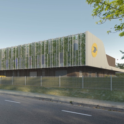 Perspective de la Plate forme courrier colis de Brest