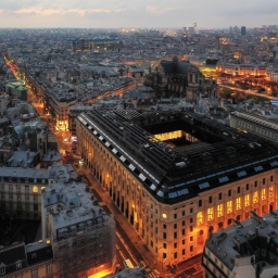 La Poste du Louvre vue du ciel