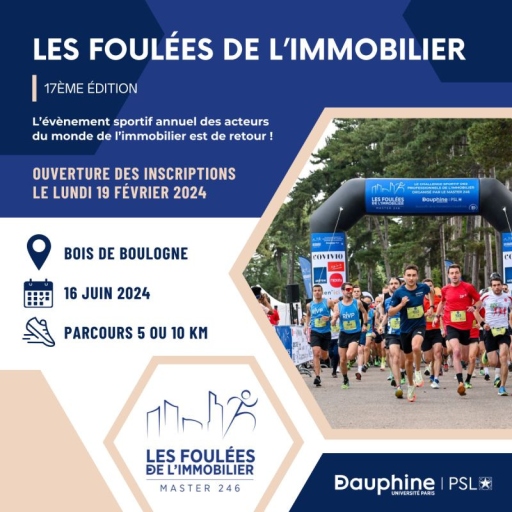 Affiche des Foulées de l'Immobilier 2024