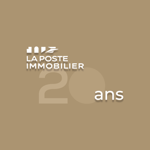 Logo des 20 ans de La Poste Immobilier