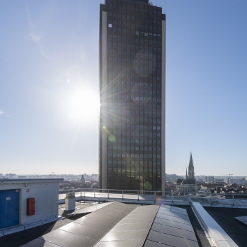 Centrale photovoltaïque - toiture Hôtel des Postes de Nantes 