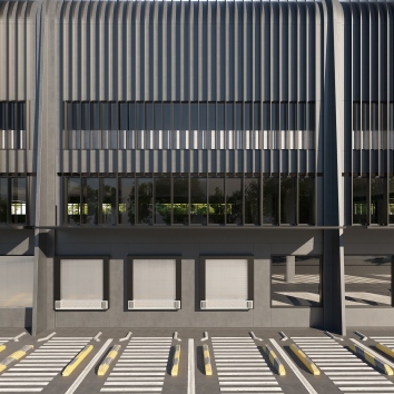Hôtel de Logistique Urbaine Lezennes façade Ouest